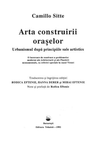 Tapa de Arta construirii oraselor
