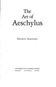Tapa de The art of Aeschylus