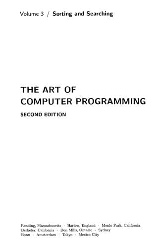 Tapa de The art of computer programming