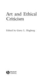 Tapa de Art and ethical criticism