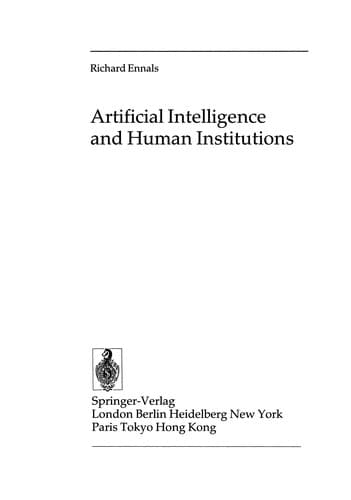 Tapa de Artificial Intelligence and Human Institutions