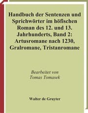 Tapa de Handbuch der Sentenzen und Sprichworter im hofischen Roman des 12 and 13 Jahrhunderts