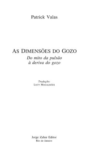 Tapa de As dimensões do gozo
