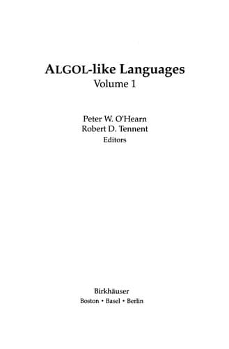 Tapa de Algol-like Languages