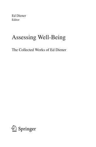 Tapa de Assessing Well-Being