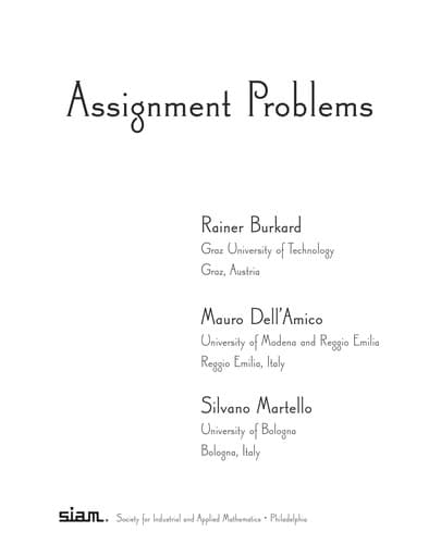 Tapa de Assignment problems