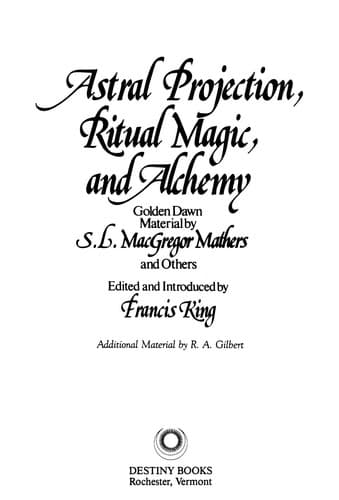 Tapa de Astral projection, ritual magic, and alchemy