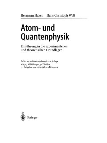 Tapa de Atom- und Quantenphysik