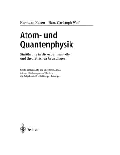 Tapa de Atom- und Quantenphysik