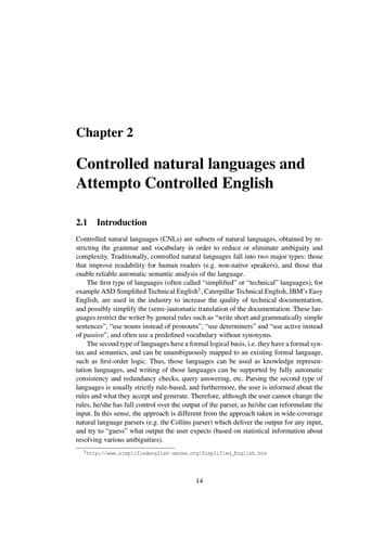 Tapa de Attempto controlled english as a semantic web language