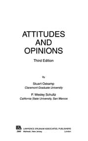 Tapa de Attitudes and opinions. 3rd ed
