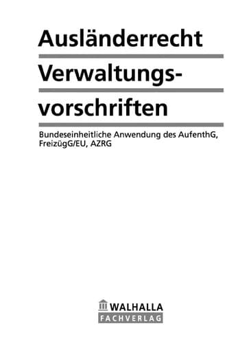 Tapa de Ausländerrecht
