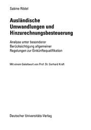 Tapa de Ausländische Umwandlungen und Hinzurechnungsbesteuerung