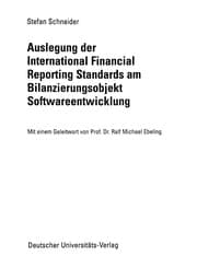 Tapa de Auslegung der International Financial Reporting Standards am Bilanzierungsobjekt Softwarrentwicklung