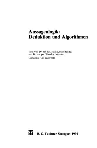 Tapa de Aussagenlogik: Deduktion und Algorithmen