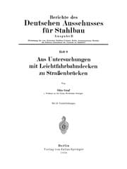 Tapa de Aus Untersuchungen mit Leichtfahrbahndecken zu Straßenbrücken