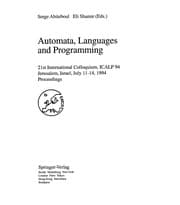 Tapa de Automata, Languages and Programming: 21st International Colloquium, Icalp 94 Jerusalem, Israel, July 11-14, 1994