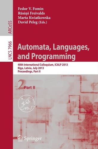 Tapa de Automata, Languages, and Programming