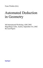 Tapa de Automated Deduction in Geometry
