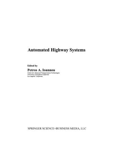 Tapa de Automated Highway Systems