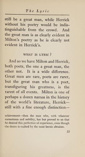 Tapa de The lyric, an essay. --