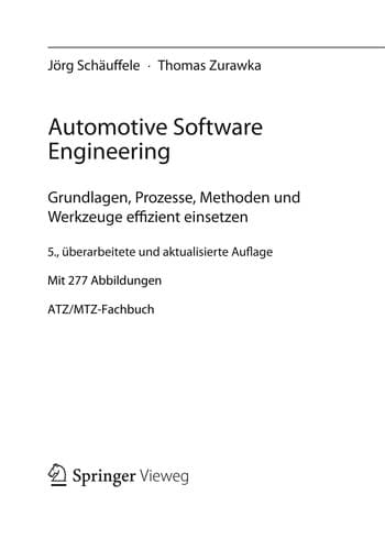 Tapa de Automotive Software Engineering
