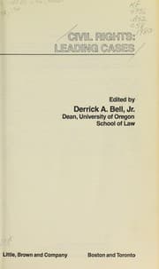Tapa de Civil rights--leading cases