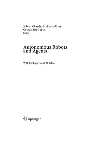 Tapa de Autonomous robots and agents
