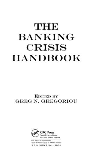 Tapa de The banking crisis handbook