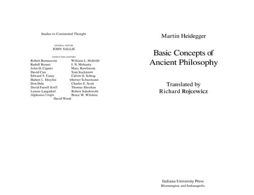 Tapa de Basic concepts of ancient philosophy