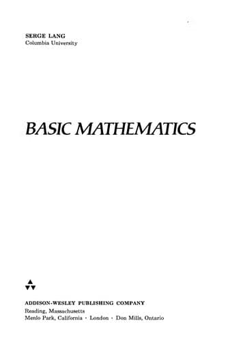 Tapa de Basic mathematics