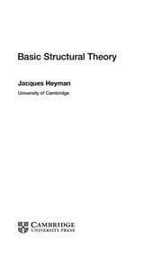 Tapa de Basic structural theory