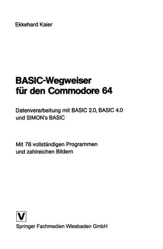 Tapa de BASIC-Wegweiser für den Commodore 64
