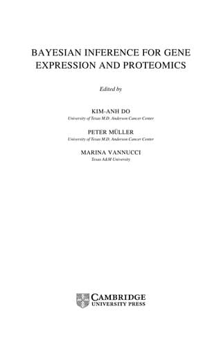 Tapa de Bayesian inference for gene expression and proteomics