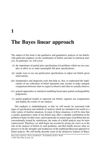 Tapa de Bayes linear statistics