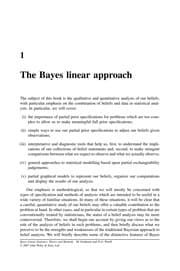 Tapa de Bayes linear statistics