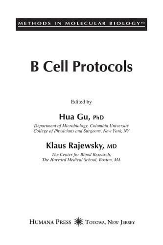 Tapa de B cell protocols