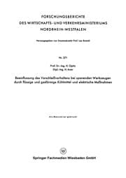 Tapa de Beeinflussung des Verschleißverhaltens bei spanenden Werkzeugen durch flüssige und gasförmige Kühlmittel und elektrische Maßnahmen