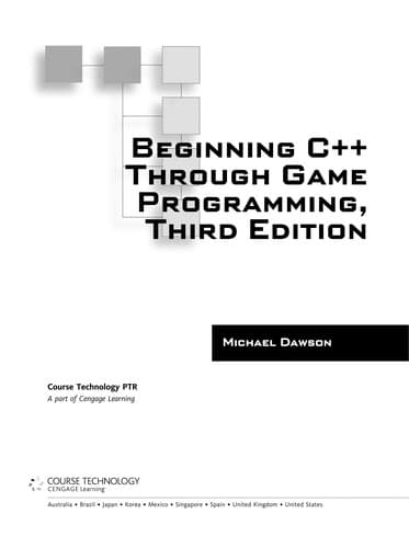 Tapa de Beginning C++ through game programming