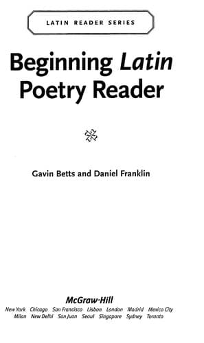 Tapa de Beginning Latin poetry reader