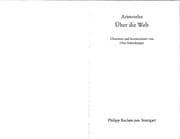 Tapa de U ber die Welt