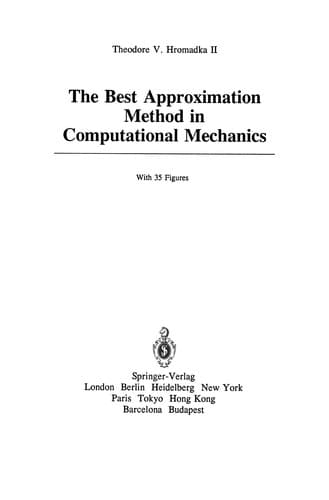 Tapa de The Best Approximation Method in Computational Mechanics