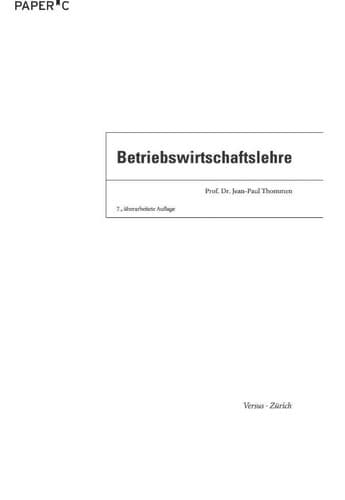 Tapa de Betriebswirtschaftslehere
