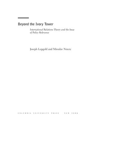 Tapa de Beyond the ivory tower