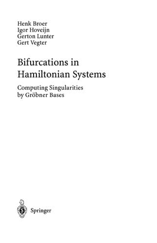 Tapa de Bifurcations in Hamiltonian systems