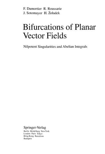 Tapa de Bifurcations of planar vector fields