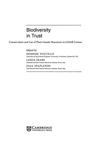 Tapa de Biodiversity in Trust