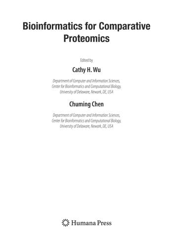 Tapa de Bioinformatics for comparative proteomics