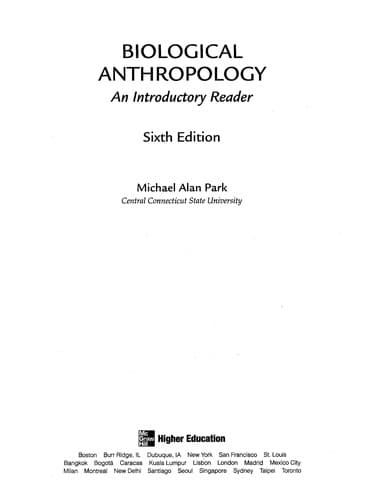 Tapa de Biological anthropology