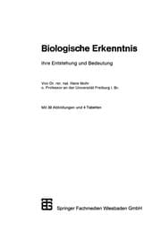 Tapa de Biologische Erkenntnis